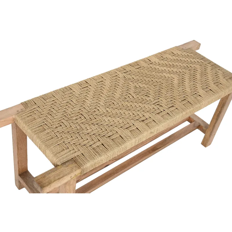 Банкетка Home ESPRIT Веревка Древесина манго 127 x 41 x 47 cm